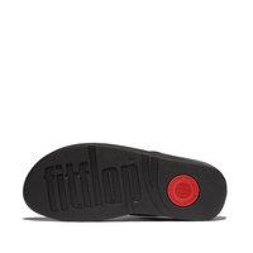 FitFlop TM Fino Multi Stone Leather Toe Post IU9/090 in de kleur zwart