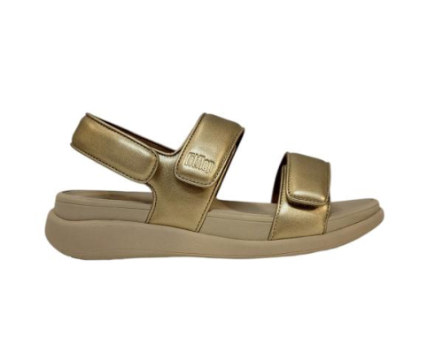 FitFlop TM F Mode Go Adjustable Flatform Back Strap IV9/675 in de kleur platinum