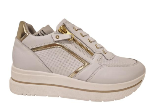NeroGiardini Sneaker met Rits E512909D 707 in de kleur wit
