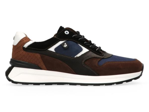 Australian Sneaker KYOTO Combi Zwart 15.1651.02-SKQ in de kleur blauw