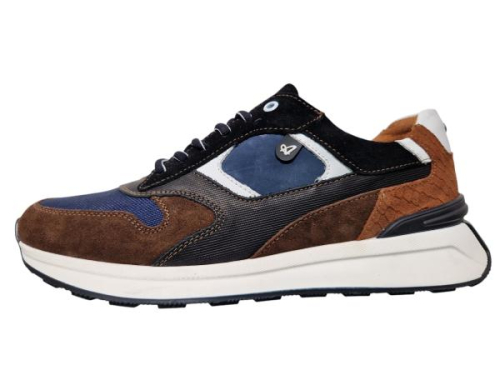 Australian Sneaker KYOTO Combi Zwart 15.1651.02-SKQ in de kleur blauw