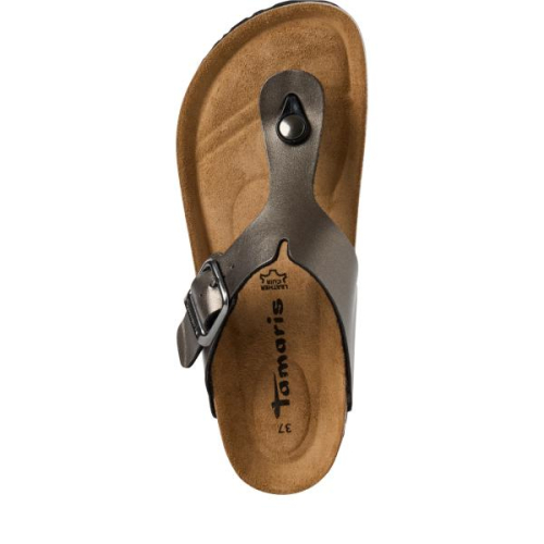 Tamaris Slipper 1-27522-42 214 in de kleur antraciet