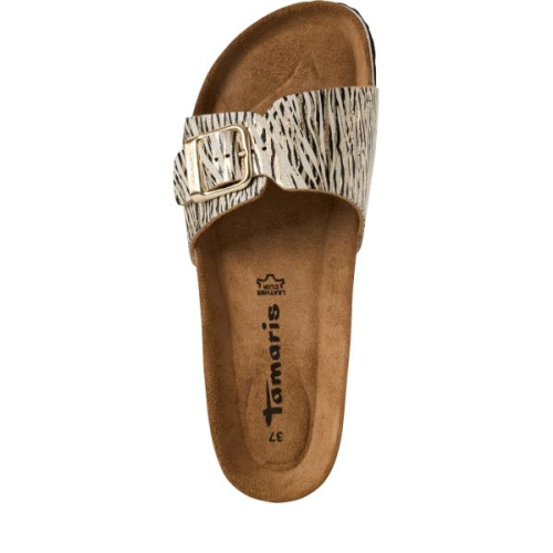 Tamaris Slipper 1-27520-42 402 in de kleur beige