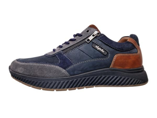 Australian Sneaker MAURIZIO Combi Tan 15.1680.03 S12 in de kleur blauw