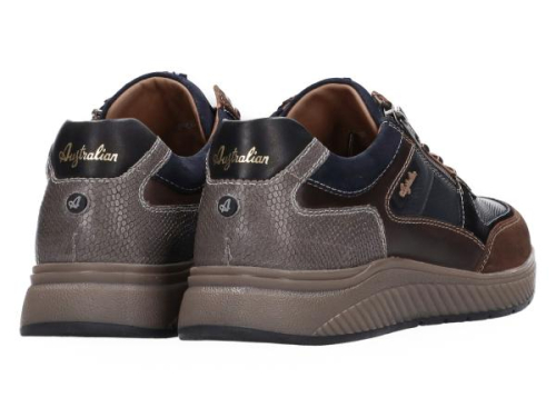 Australian Sneaker MAURIZIO Combi Tan 15.1680.03 S12 in de kleur blauw