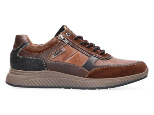 Australian Sneaker MAURIZIO Combi Bruin/Zwart 15.1680.03 DM2 in de kleur cognac