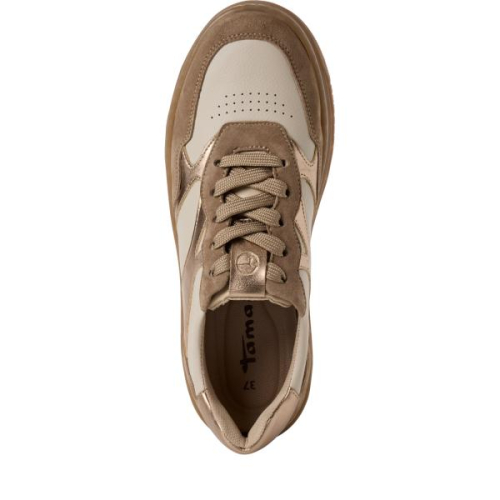 Tamaris Sneaker Combi Beige 1-23717-45 301 in de kleur taupe