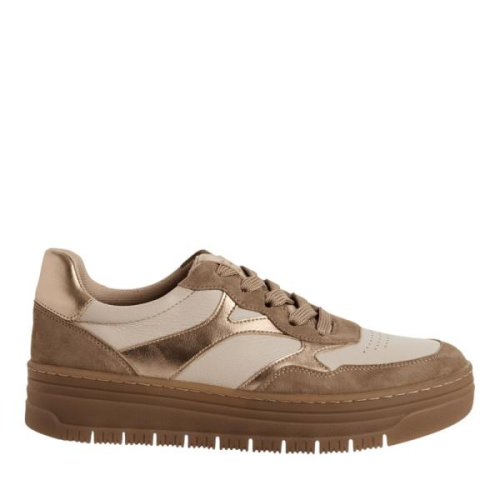 Tamaris Sneaker Combi Beige 1-23717-45 301 in de kleur taupe