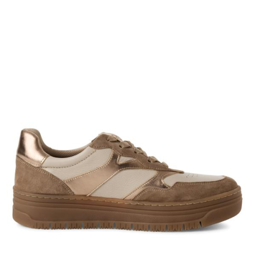 Tamaris Sneaker Combi Beige 1-23717-45 301 in de kleur taupe