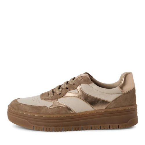 Tamaris Sneaker Combi Beige 1-23717-45 301 in de kleur taupe