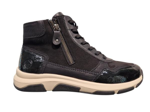 Remonte Hoge Sneaker D1S70-02 G in de kleur zwart