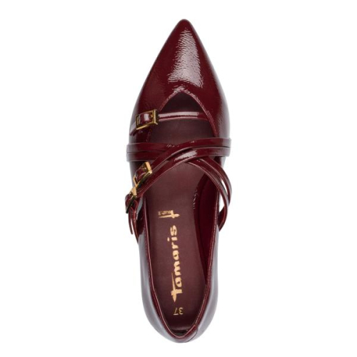 Tamaris Ballerina`s 1-22160-45 568 in de kleur bordeaux