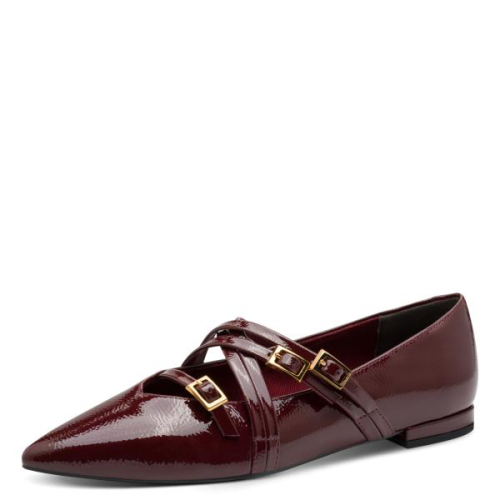 Tamaris Ballerina`s 1-22160-45 568 in de kleur bordeaux