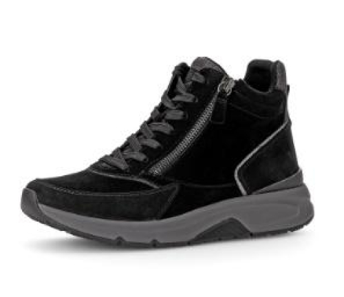 Gabor Hoge Sneaker Rollingsoft 76.887.37 in de kleur zwart