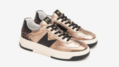 NeroGiardini Sneaker Combi zwart 411647D 406 in de kleur goud