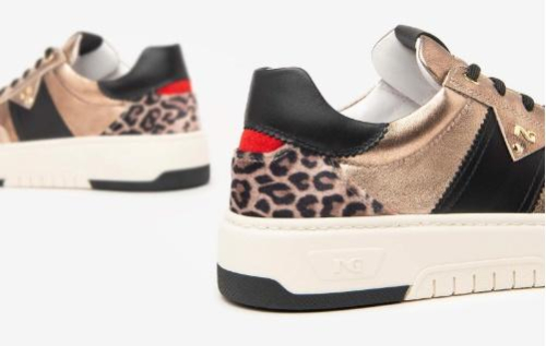 NeroGiardini Sneaker Combi zwart 411647D 406 in de kleur goud