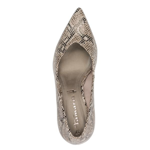 Tamaris Pump Snake 1-22453-45 483 in de kleur beige