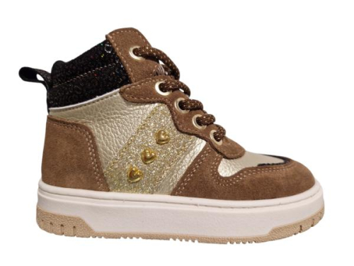 Develab Hoge Sneaker 41928 299 in de kleur beige