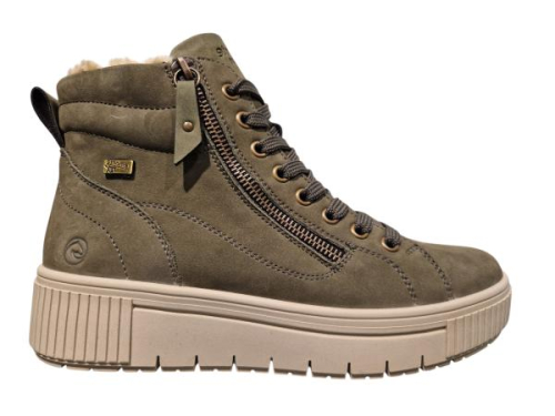 Remonte Hoge Sneaker D3B71-54 G in de kleur groen