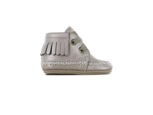 Shoesme Leren Lopen Veter BP25W008-C in de kleur champagne