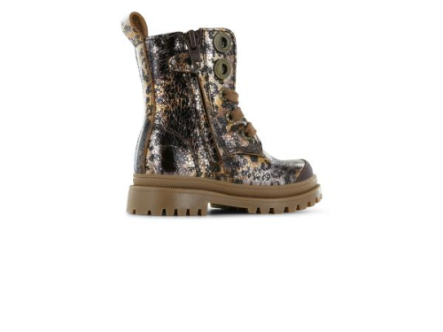 Shoesme Veterboot Combi Leopard NT25W007-A in de kleur brons