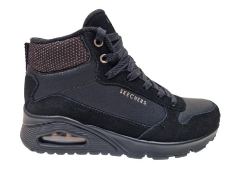 Skechers Hoge Sneaker 177181 BBK Uno stacre shine in de kleur zwart