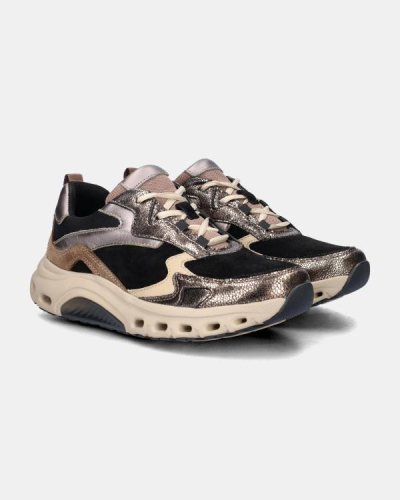 Gabor Sneaker Rollingsoft Combi metallic 76.986.23 in de kleur zwart
