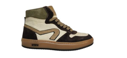 Jopper Hoge Sneaker Combi Wit J1803-254-28CO-DC-0000 in de kleur bruin