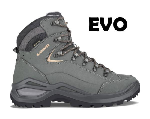 Lowa RENEGADE EVO GTX Mid Graphite/Apricote LM321916-9675 in de kleur grijs