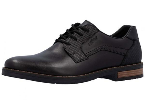Rieker Veterschoen zwart 14603-00 in de kleur zwart