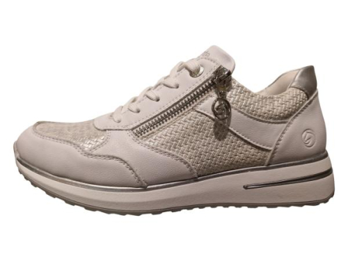 Remonte Sneaker Combi Zilver D1G08-80 in de kleur wit