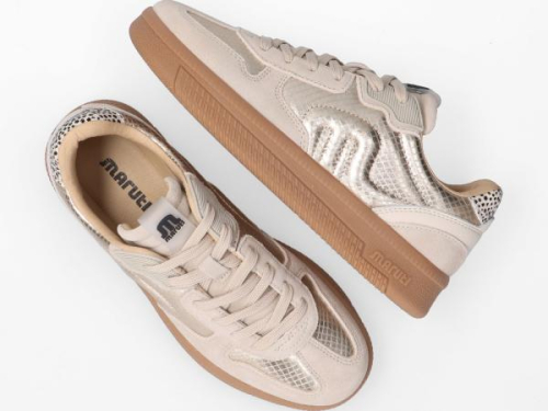 Maruti Sneaker YALE Combi Taupe 66.1844.01-L25 in de kleur goud