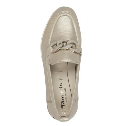 Tamaris Loafer 1-24705-46 179 in de kleur champagne
