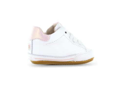 Shoesme Leren Lopen Schoen Combi Pink Glitter BP26S021-G in de kleur wit