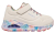Skechers Sneaker Met Bloemen 310321L WMLT UNO GEN1-FRESH BLOOMS in de kleur wit