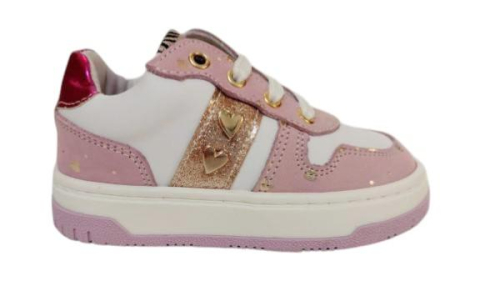 Develab Sneaker Combi wit 47120 479 in de kleur roze
