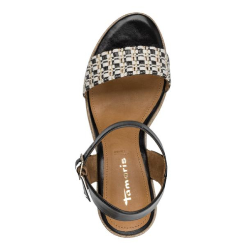 Tamaris Sandaal 1-28376-46 098 in de kleur zwart