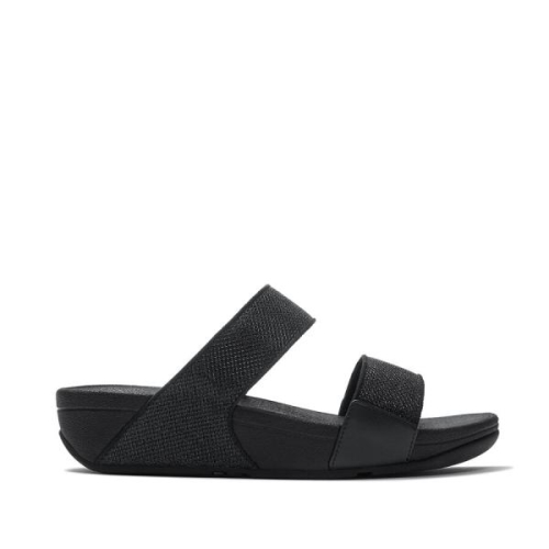 FitFlop TM Lulu Shimmerglitz Slides A4Y 001 in de kleur zwart