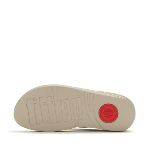 FitFlop TM Halo Bead-Cirle Metallic Toe Post HJ1 675 in de kleur platinum
