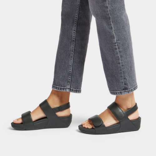 FitFlop TM Lulu Adjustable Leather Back Strap FV8 090 in de kleur zwart
