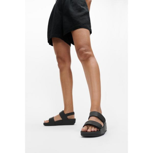 FitFlop TM Lulu Adjustable Leather Back Strap FV8 090 in de kleur zwart