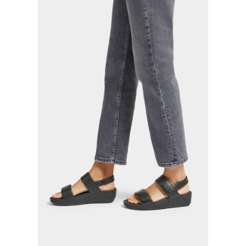 FitFlop TM Lulu Adjustable Leather Back Strap FV8 090 in de kleur zwart