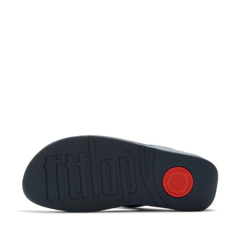 FitFlop TM Lulu Leather ToePost Metallic I88 D57 in de kleur blauw