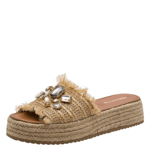 Tamaris Slipper 1-27214-46 400 in de kleur beige