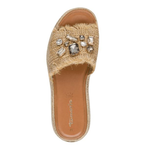 Tamaris Slipper 1-27214-46 400 in de kleur beige