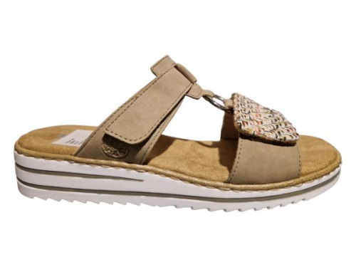 Rieker Slipper V06P9-60 in de kleur beige