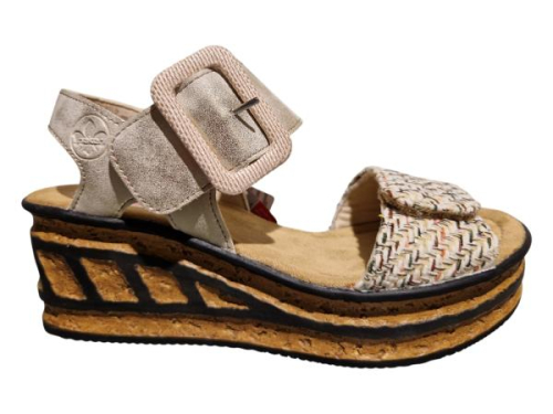 Rieker Sandaal 68172-60 in de kleur beige