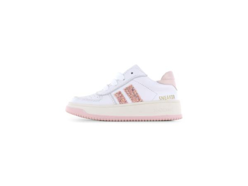 Shoesme Sneaker met Roze NO26S016-H in de kleur wit