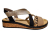 Rieker Sandaal Combi zwart,goud,panter V3663-92 in de kleur beige