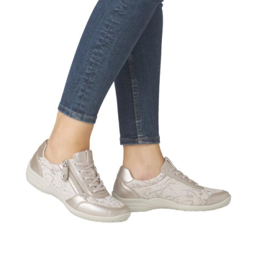 Remonte Veterschoen met Rits H R7637-80 H in de kleur champagne